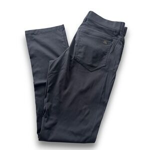 LL Bean Mens 32x34 Gray Technical 5-Pocket Hiking Pants Nylon Stretch 513196